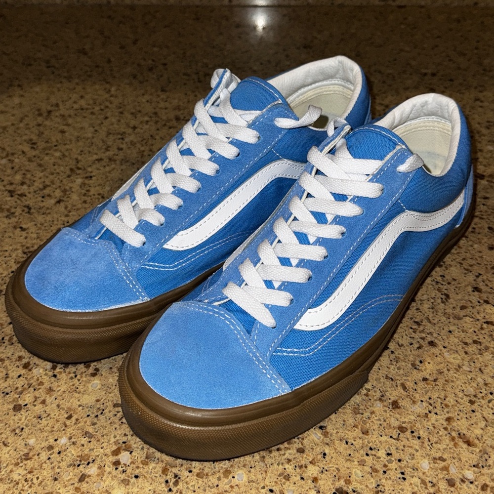 Vans Blue and White Men's Sneakers